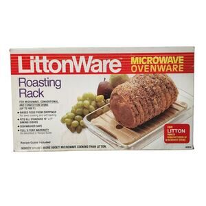 Vintage 1982 LittonWare Microwave Roasting Rack For 12 X 7 Baking Dish